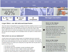 Tablet Screenshot of lingen-beton.nl